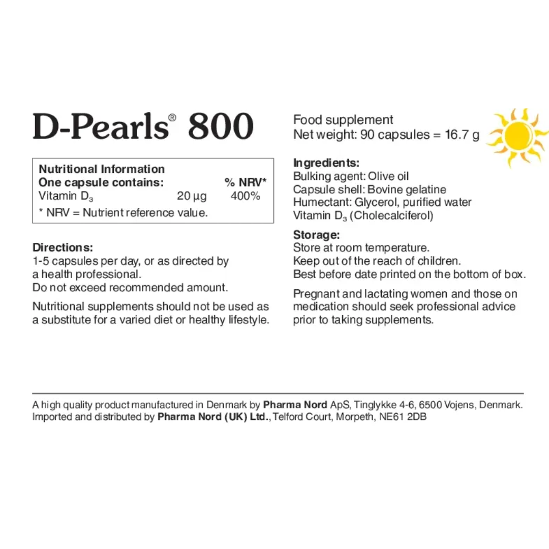Pharma Nord Bio-Vitamin D3 800IU 20mcg 90 Capsules (N)