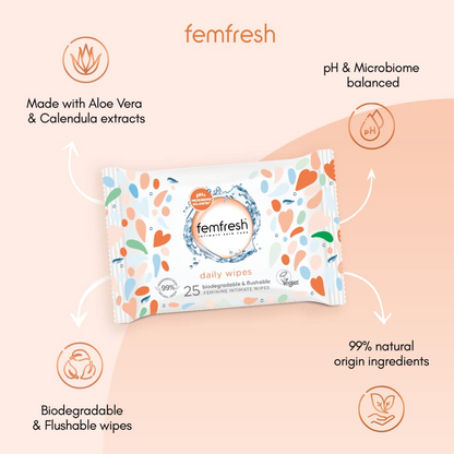 Femfresh pH-balanced Freshness Wipes 25 (T)