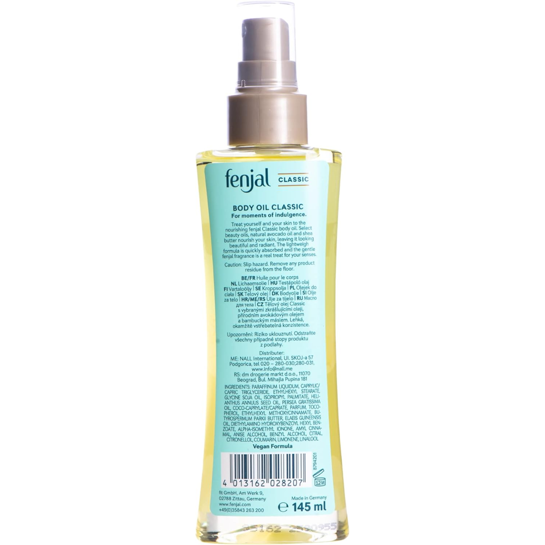 Fenjal Sensitive Body Oil, Healthy-Looking Glow, 145 ml (T)