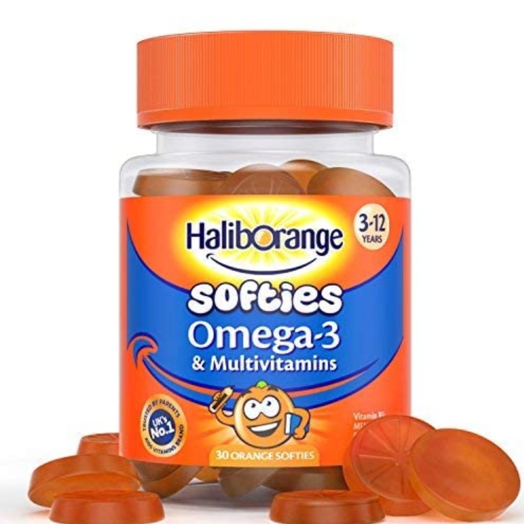 Haliborange Softies Omega-3 & Multivitamins 3-12yrs 30 Orange Softies (T)