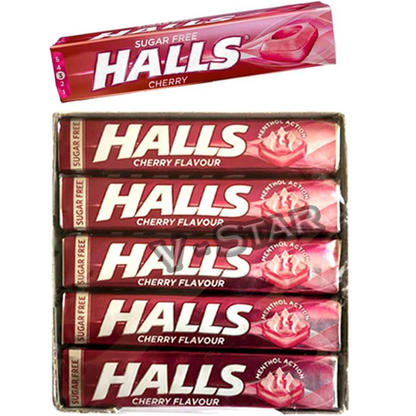 Halls Menthol Action Throat Drops - Cherry 32g (T)