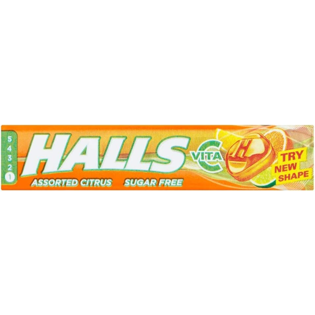 Halls Clearing Menthol Action Citrus Mix with Vitamin C 32g (Pack of
