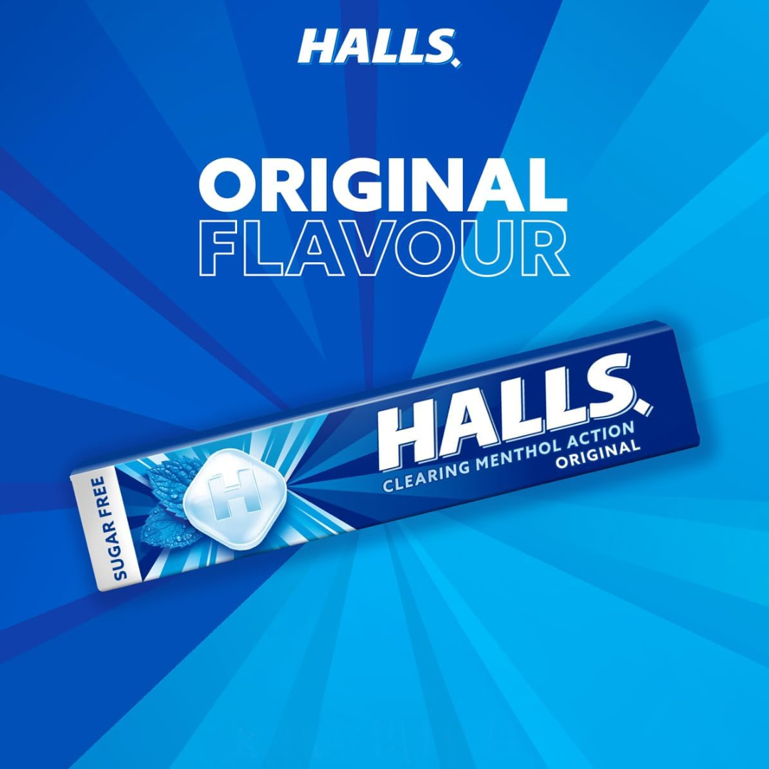 Halls Original Sugar Free, Clearing Menthol, Original Flavour, 20 x 33.5g (T)