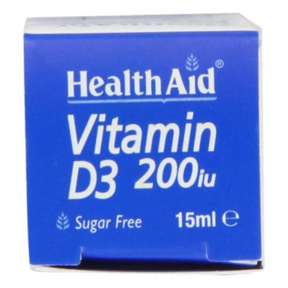 HealthAid Vitamin D3 200iu Drops, Strawberry, 15ML (T)