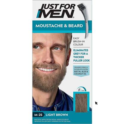 Moustache & Beard Brush-In Gel M-35 Medium Brown 1 kit (T)
