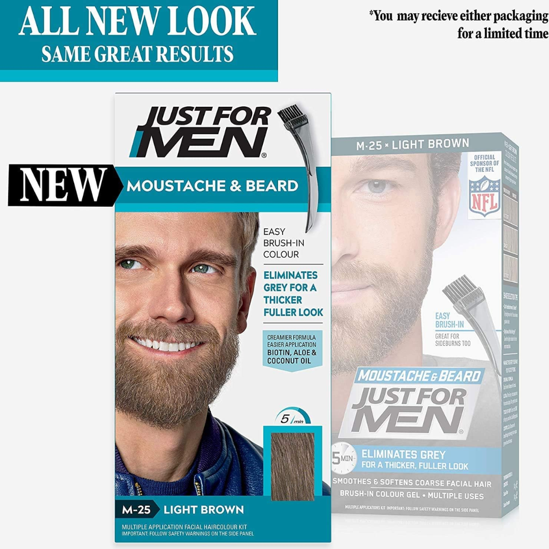 Moustache & Beard Brush-In Gel M-35 Medium Brown 1 kit (T)