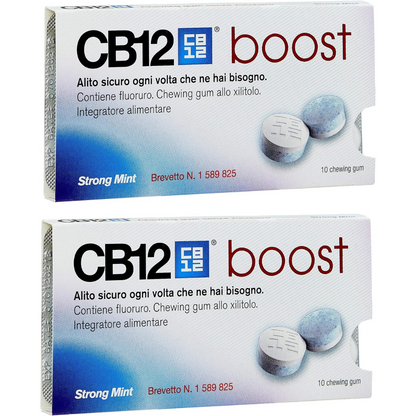 CB12 Boost Chewing Gum Strong Mint, 10's (T)