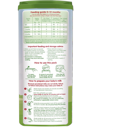 Cow & Gate Anti-Reflux Baby Milk Formula Powder from Birth 800g (T)