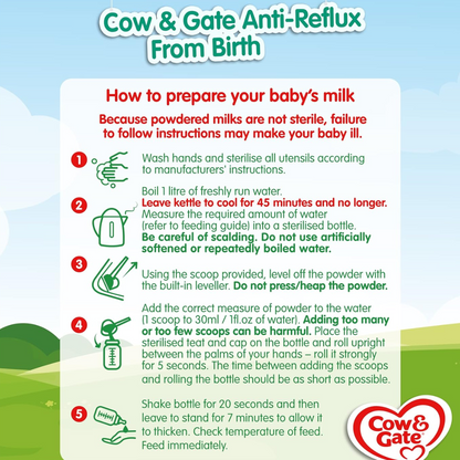 Cow & Gate Anti-Reflux Baby Milk Formula Powder from Birth 800g (T)