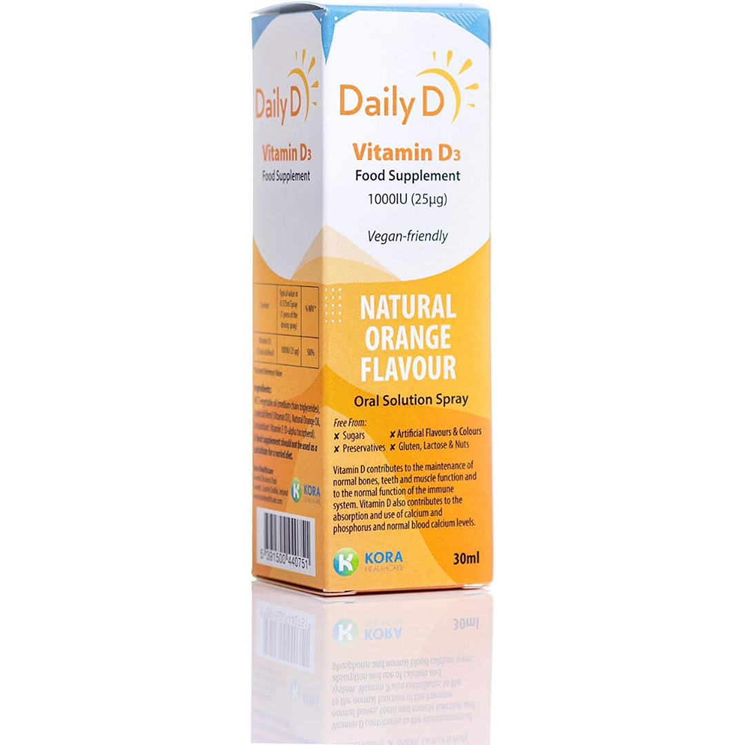 K Kora Healthcare Daily D Daily D Vegan Spray 1000Iu 30ml (T)