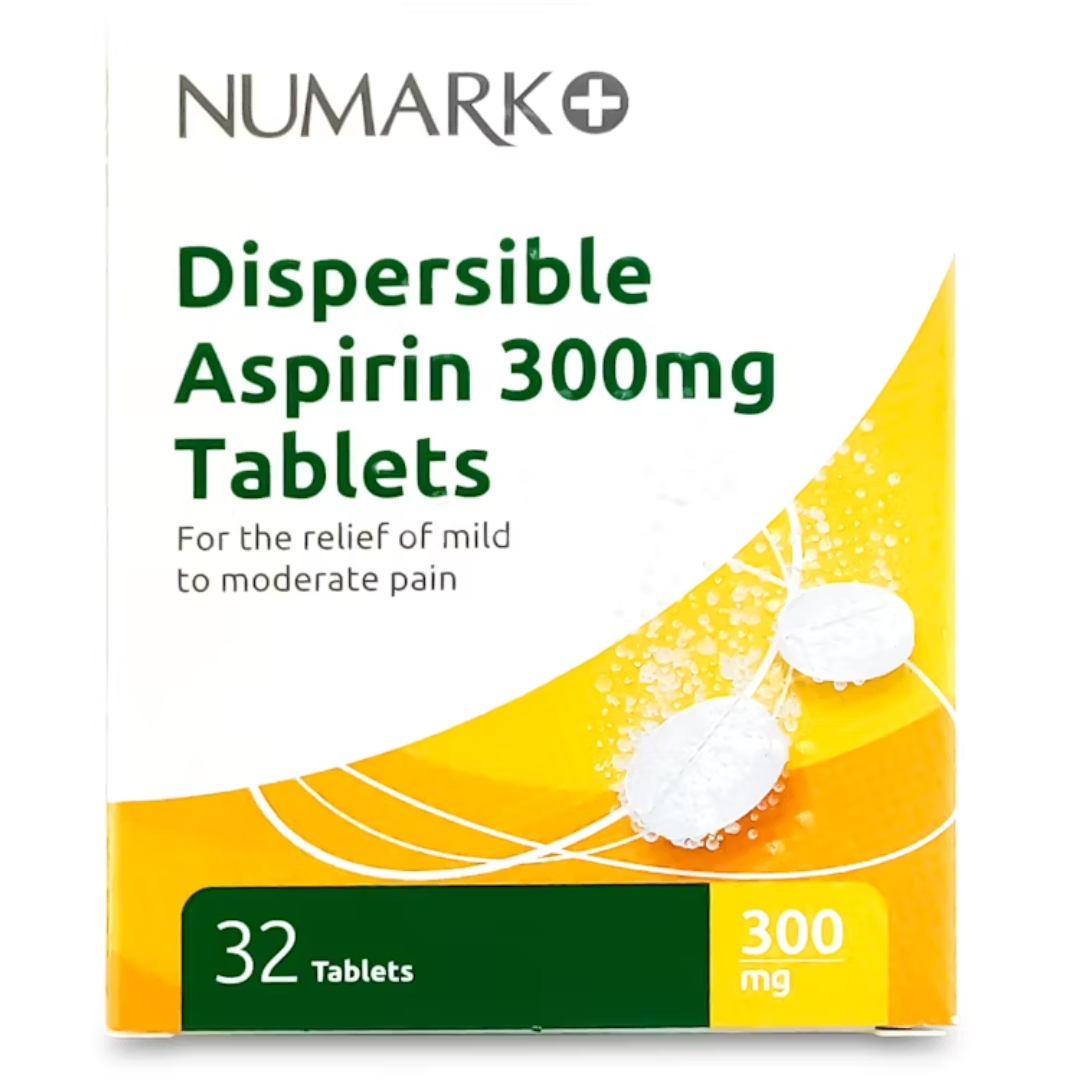 Numark Aspirin 300mg Dispersible 32 Tablets (P) (A)