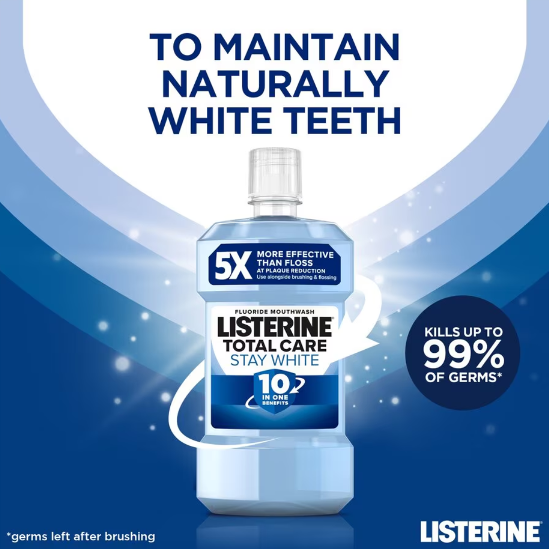 Listerine Total Care Stay White Arctic Mint Mouthwash 500ml (T)