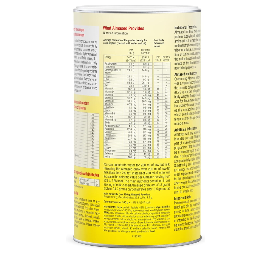 Almased - Soya, Yogurt and Honey Meal Replacement for Weight Control Powder 500 g (T)