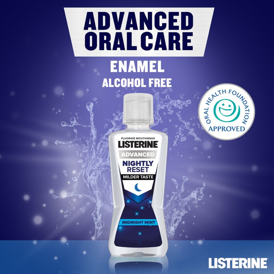 Listerine Advanced Nightly Reset Mouthwash 400ml (T)