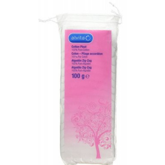 Alvita Baby Cotton Wool Pads Round pack of 100 (T)