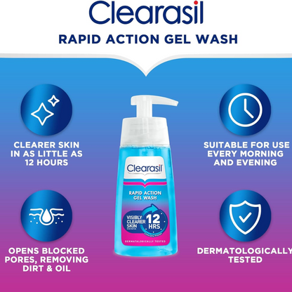 Clearasil Ultra Rapid Action Gel Wash 150ml (T)