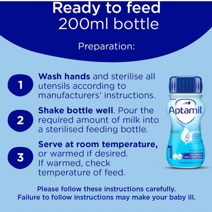 Aptamil First Milk Stage 1  Pack of 200ml RTF (T)