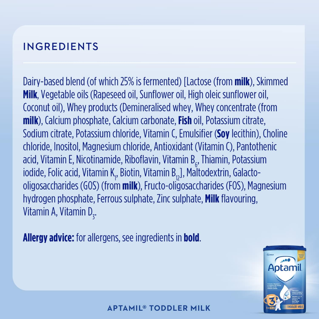 Aptamil 3 Toddler Baby Milk Powder Formula, 1-2 Years, 800g (T)