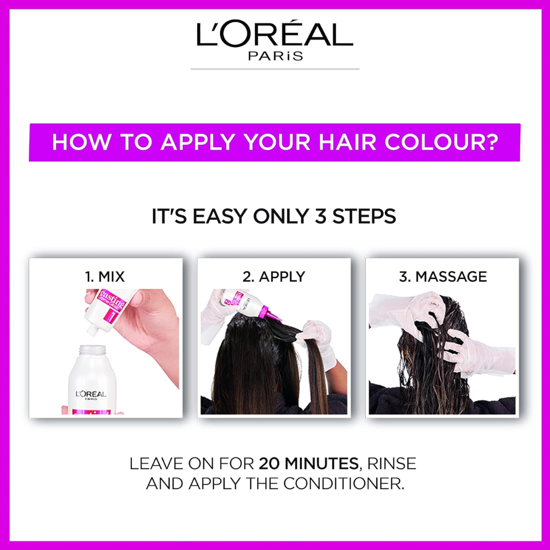L'Oreal Paris Casting Creme Gloss Semi-permanent Hair Dye Leaving a Radiant Hair Colour316 Plum  (T)