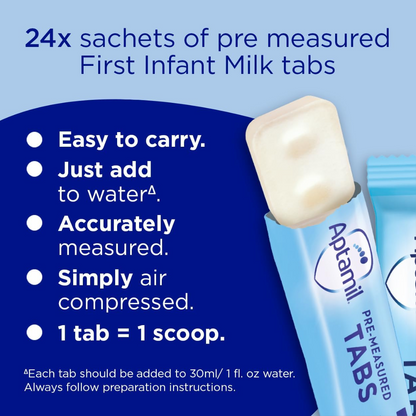 Aptamil 1 First Baby Milk Formula Pre-Measured Tabs 120 Tabs (T)