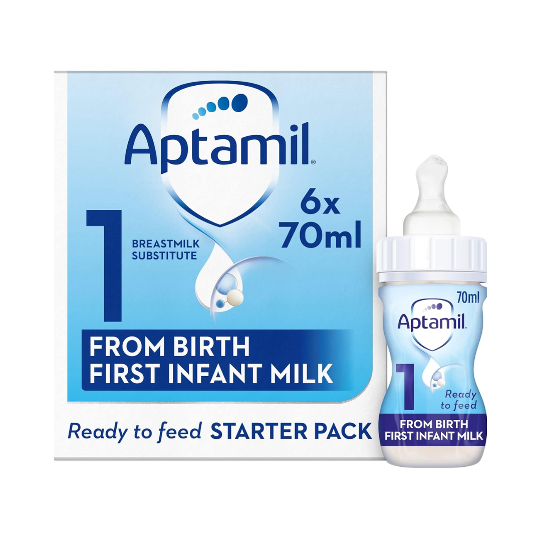 Aptamil 1 First Infant Milk Starter Pack from Birth 6x70ml  (T)