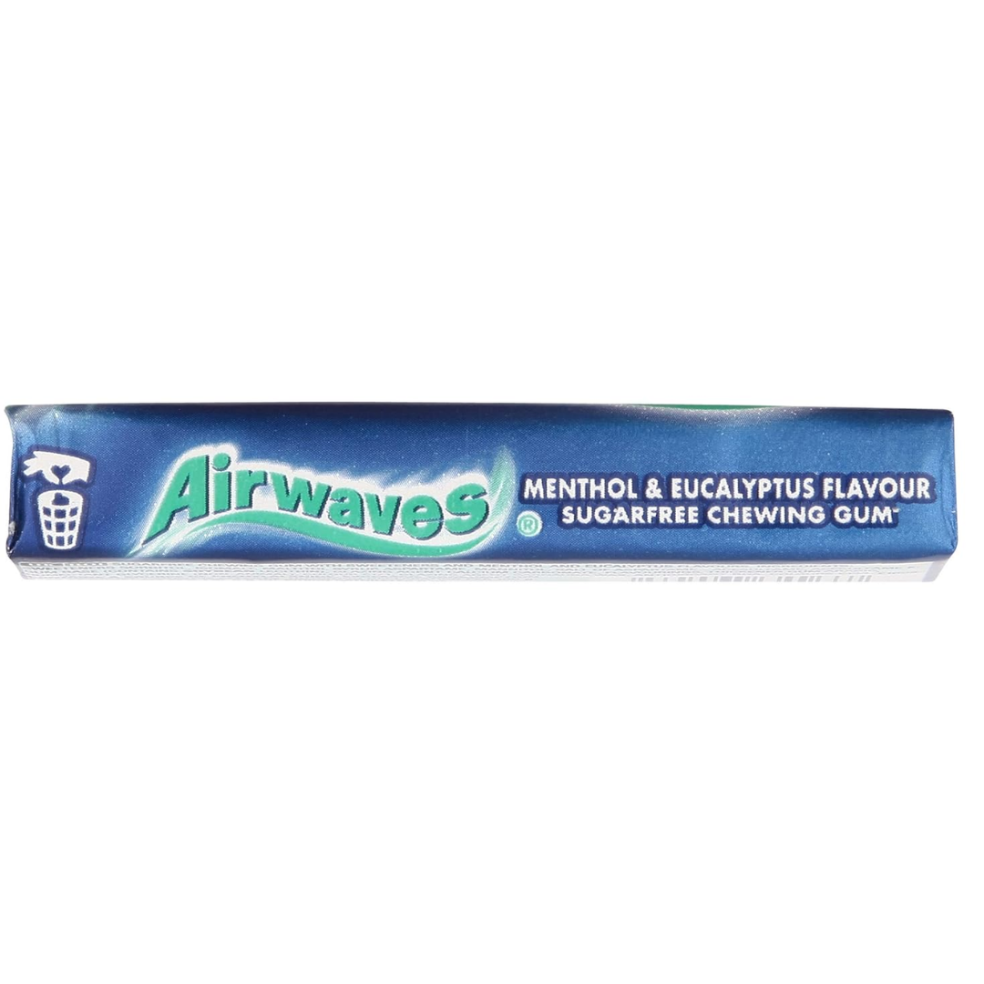 WRIGLEYS  Airwaves Menthol & Eucalyptus Sugar Free Gum - Box of 30 (T)