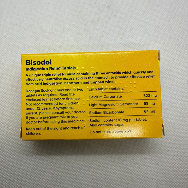 Bisodol Original Flavour 60 Chewable Tablets