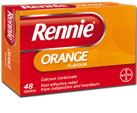 Rennie Orange Flavour - 48 Tablets