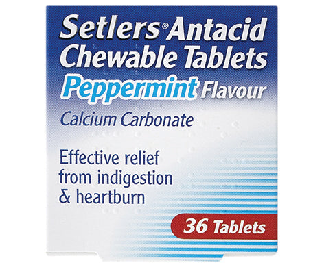 Setlers Antacid Chewable Tablets Peppermint Flavour