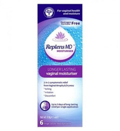 Replens MD Vaginal Moisturiser 6 Applicator Pack (D)