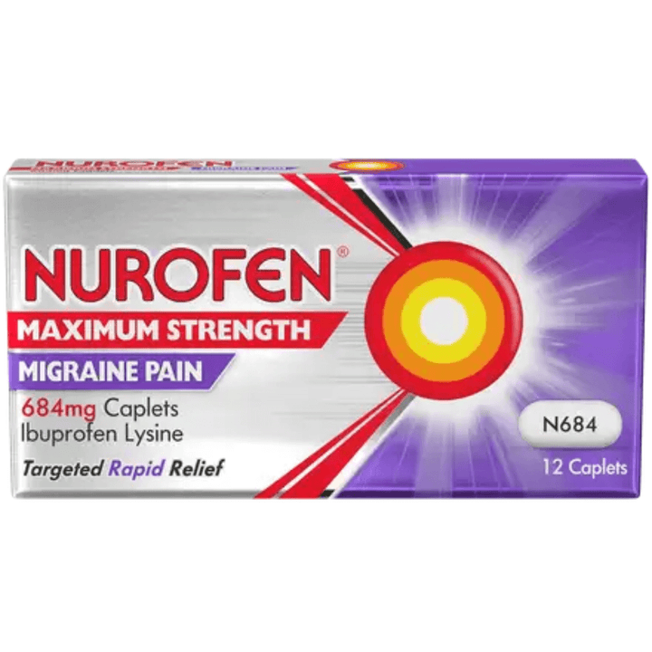 Nurofen Max Strength Migraine Relief 12 Caplets (P)