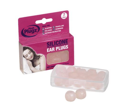 Hush Plugz Silicone Earplugs 7 Pairs