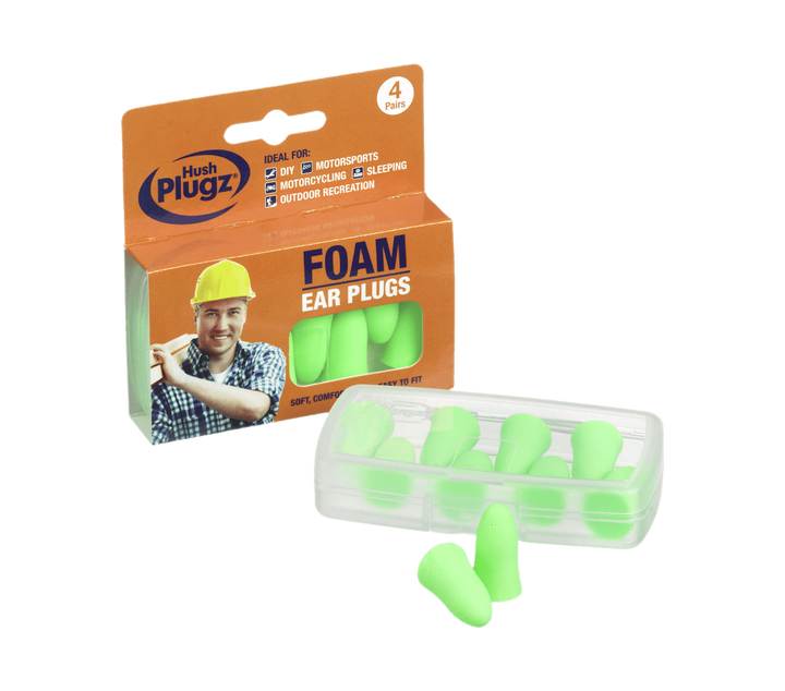 Hush Plugz DIY Foam Ear Plugs 4 Pairs