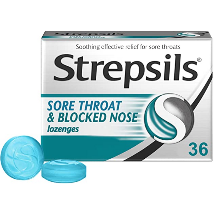 Strepsils Sore Throat & Blocked Nose - 36 Lozenges