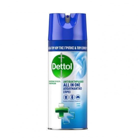 Dettol All in One Disinfectant Antibacterial Spray Crisp Linen 400ml