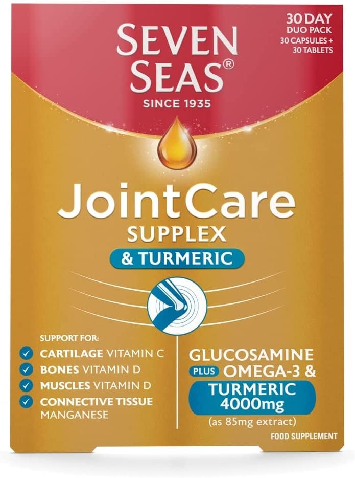 Seven Seas JointCare Supplements With Turmeric, Duo Pack: 30 Capsules + 30 Tablets