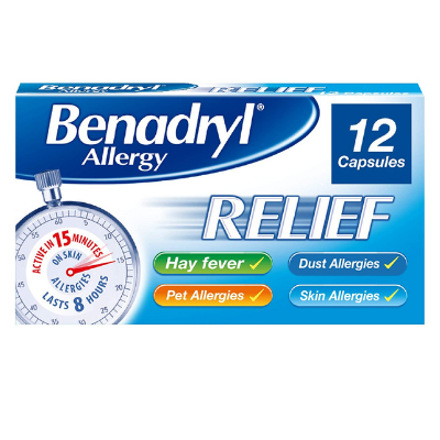 Benadryl Allergy Relief - 12 Capsules