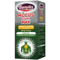 Benylin Mucus Cough Max Syrup - Honey & Lemon - 150ml (A)