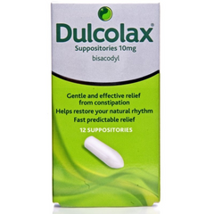 Dulcolax Twelve Plus 10 mg - 12 Suppositories (P) (A)