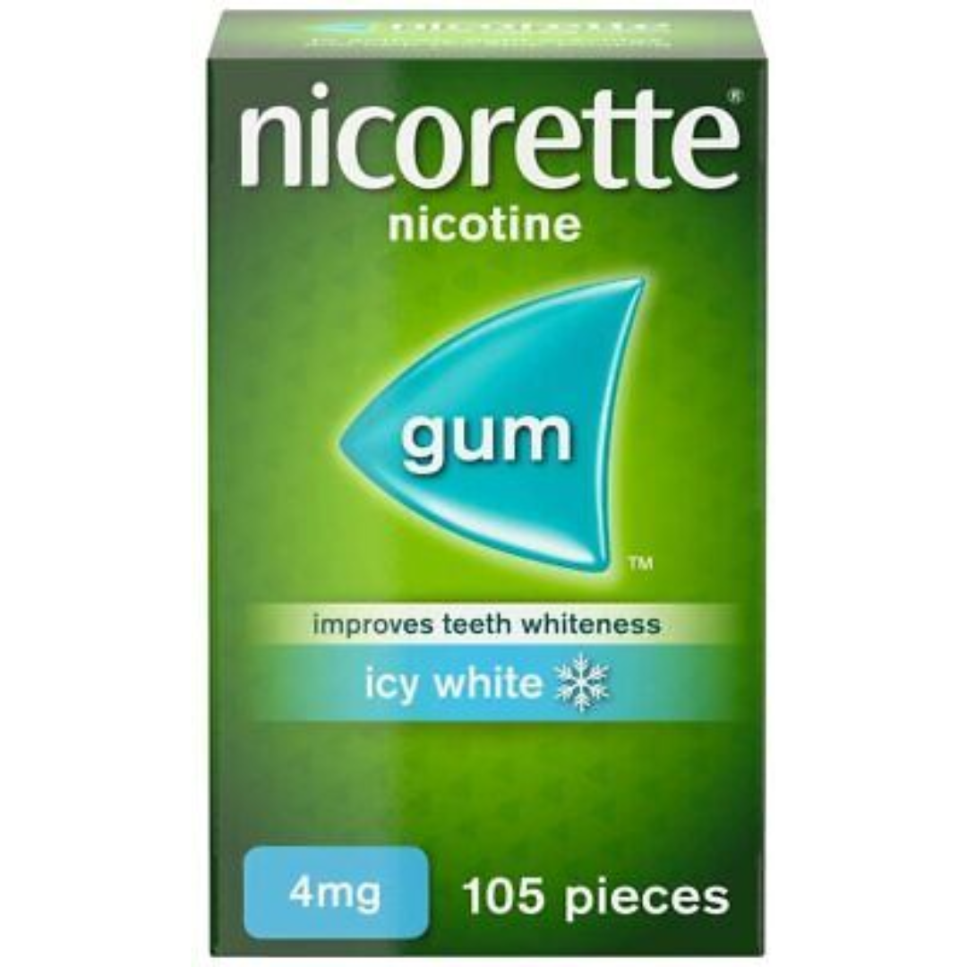 Nicorette Icy White 4mg Nicotine Gum 105 pieces