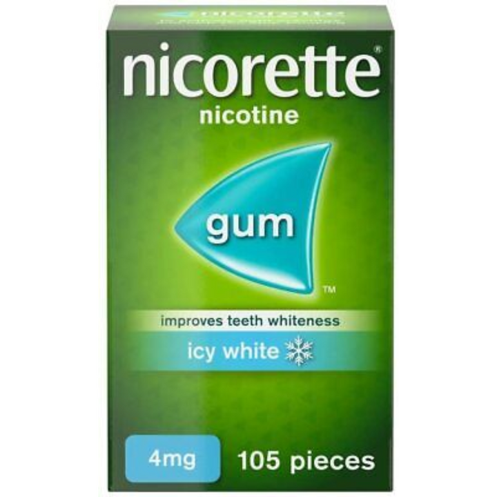 Nicorette Icy White 4mg Nicotine Gum 105 pieces