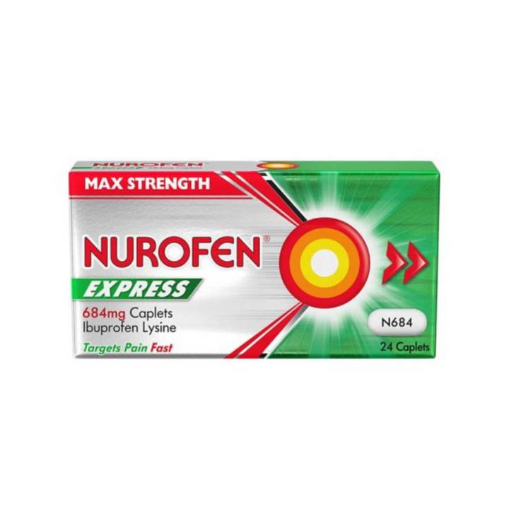 Nurofen Max Strength Express 684mg Caplets - 24 Caplets