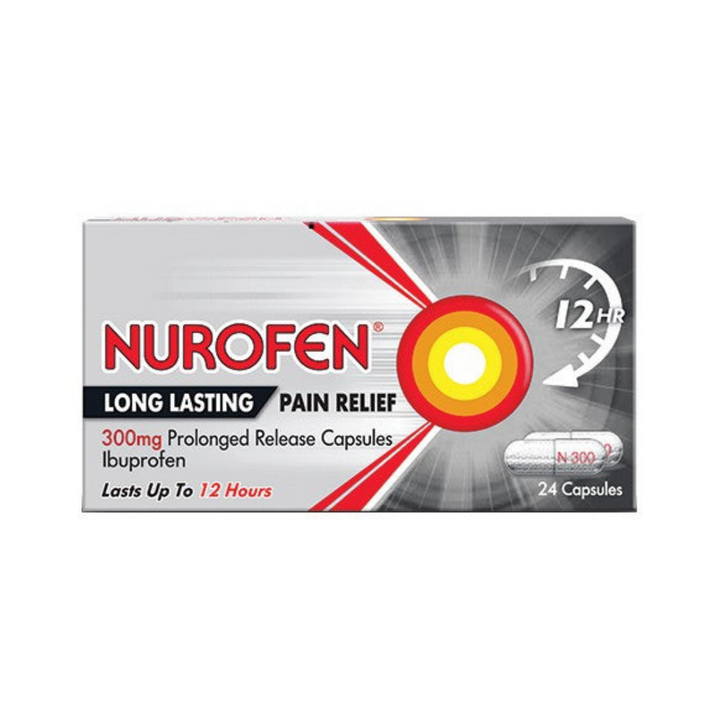 Nurofen Long Lasting Pain Relief 300mg Prolonged Release - 24 Capsules