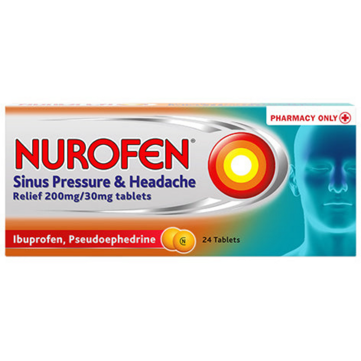 Nurofen Sinus Pressure & Headache Relief 200mg/30mg 24 Tablets