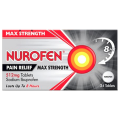 Nurofen Max Strength Pain Relief 512mg - 24 Tablets (P) (N)