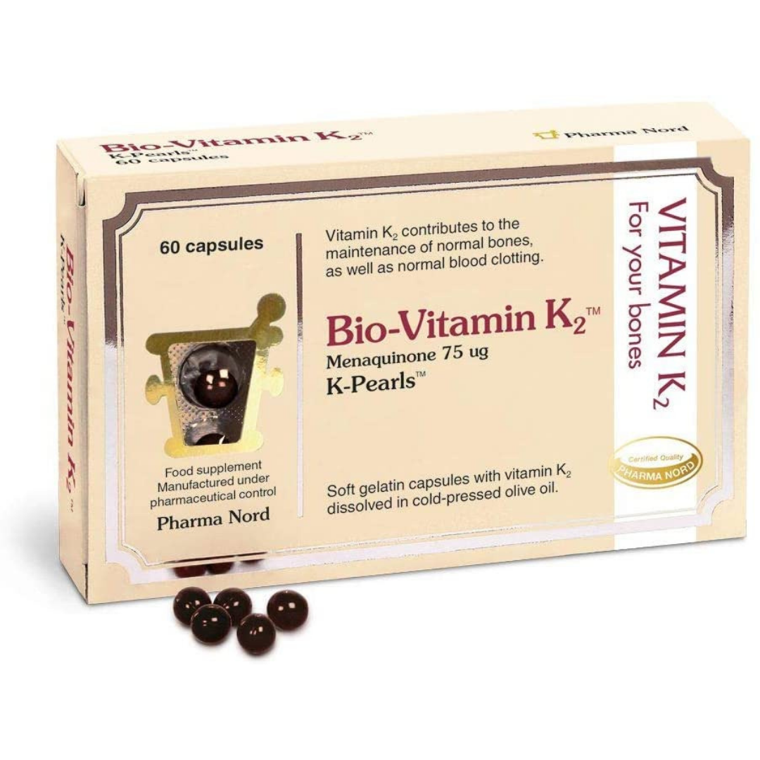 Pharma Nord K-Pearls Bio-Vitamin K2 - 60 Capsules - MK-7 Menaquinone 75mcg