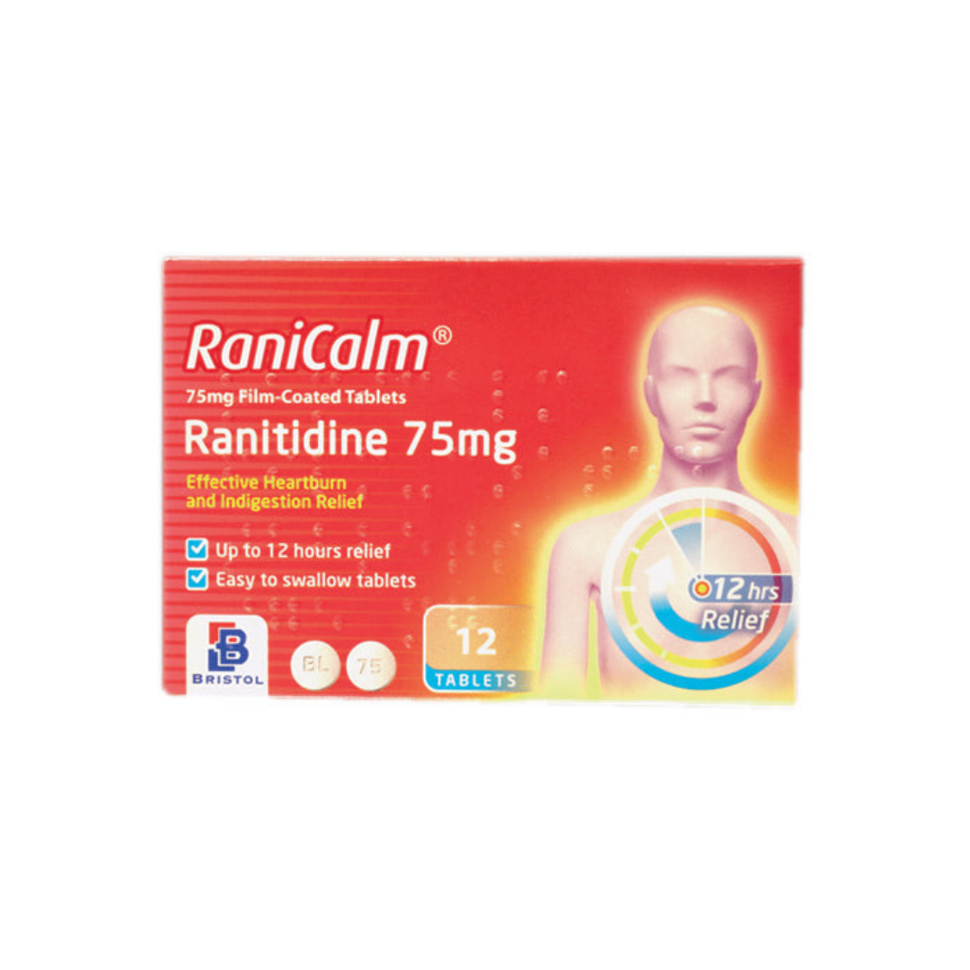 RaniCalm Indigestion Relief 75mg - 12 Tablets