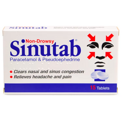 Sinutab Non-Drowsy 15 tablets (P)(A)