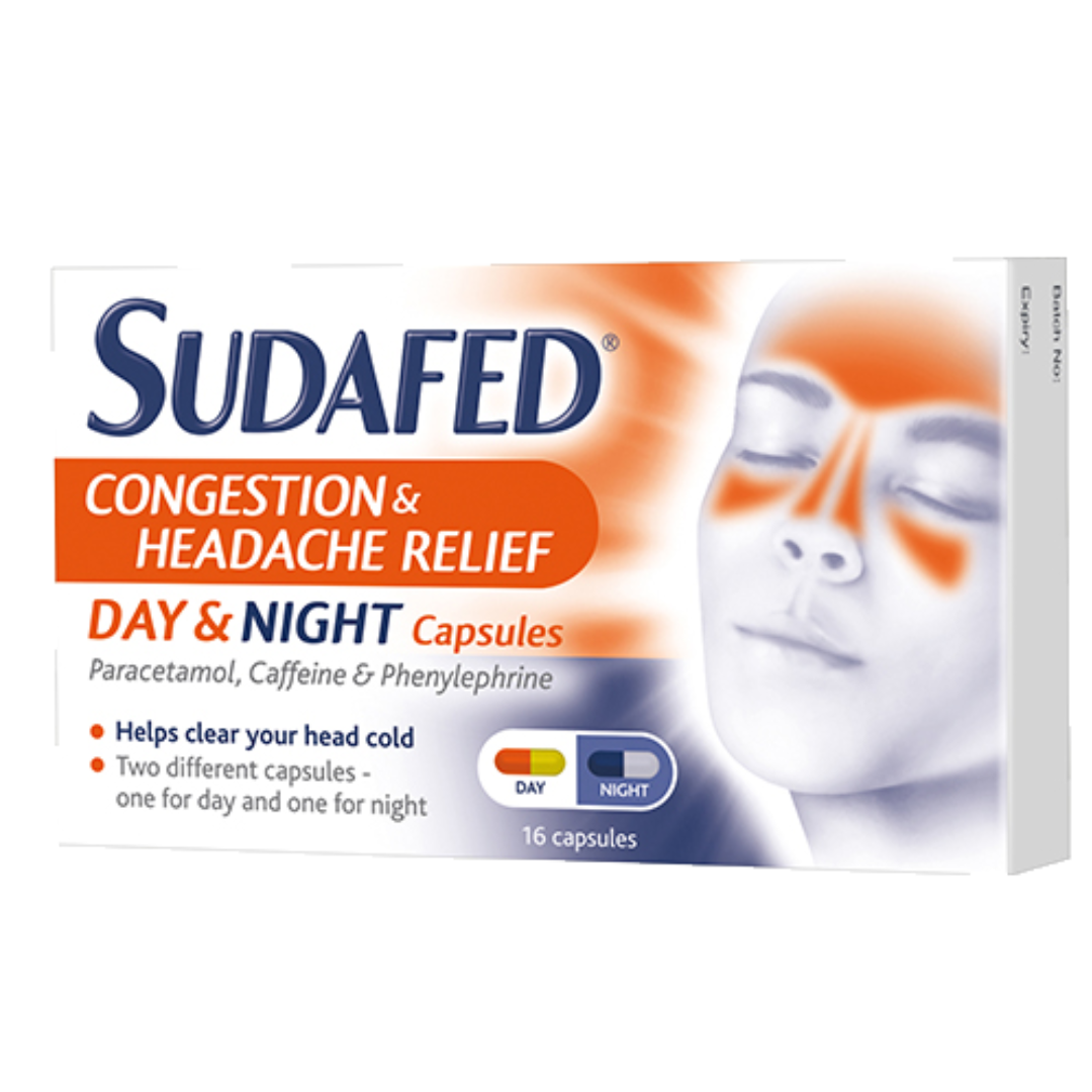 Sudafed Congestion & Headache Relief Day/Night Capsules