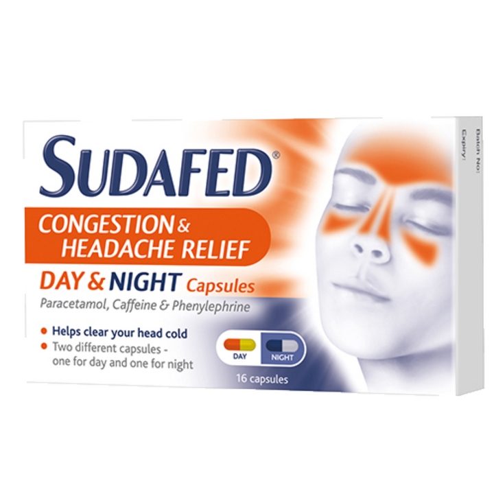 Sudafed Congestion & Headache Relief Day/Night Capsules